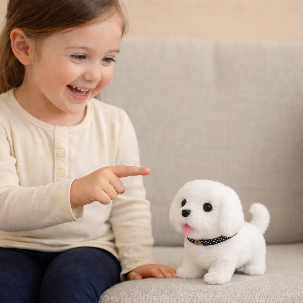 Interactive Walking Barking Plush Puppy Toy