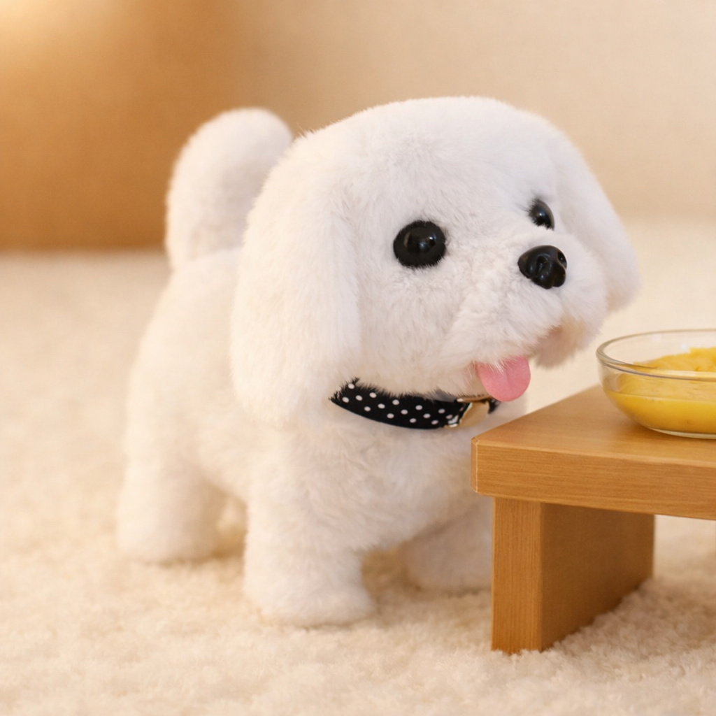 Plush Interactive Puppy Toy with Walking and Barking Action