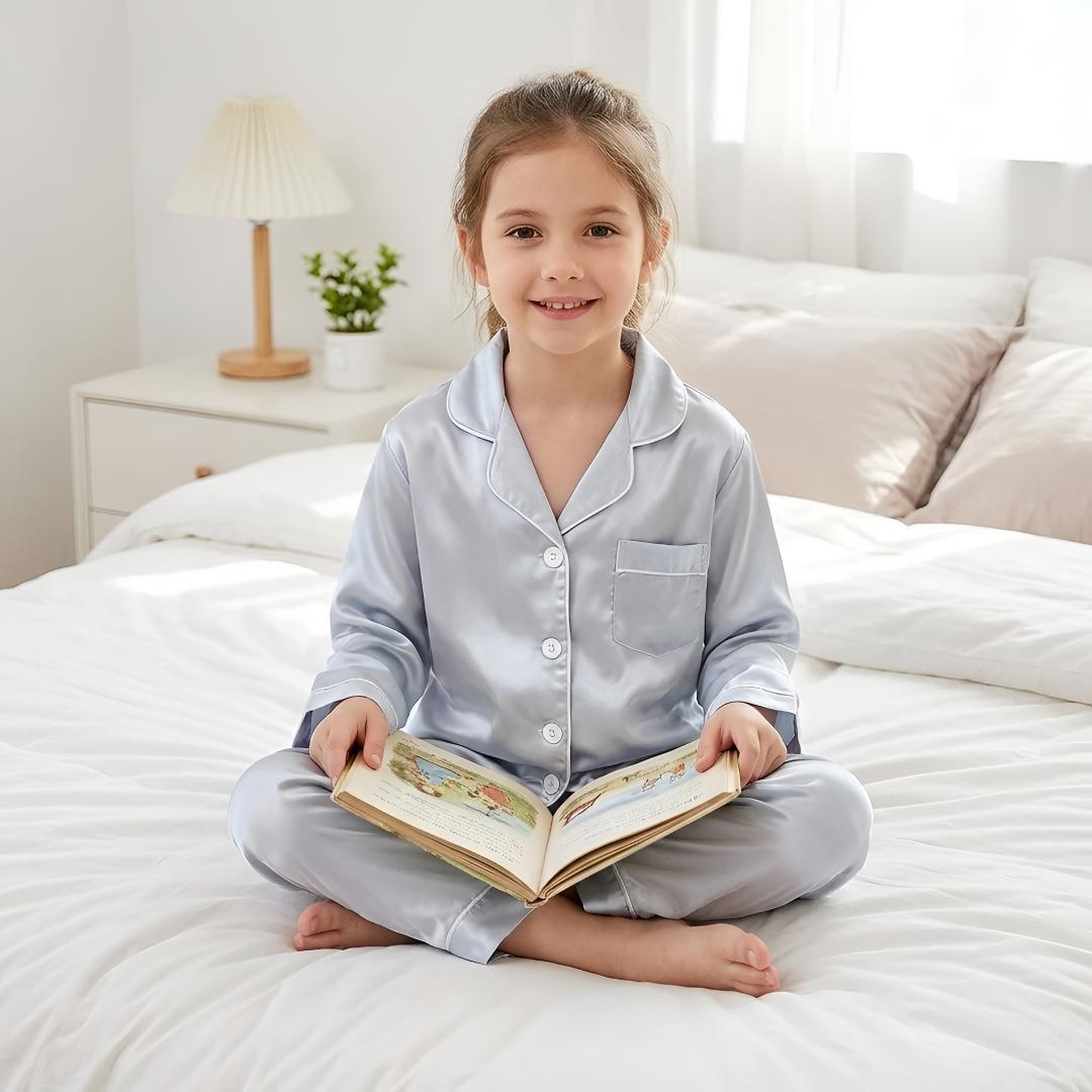 Soft Button-Front Pajama Set for Kids