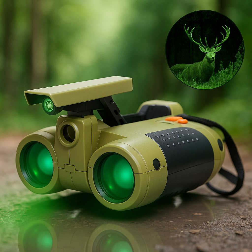 Kids Binoculars Night Vision Toy Spotlight Outdoor Play