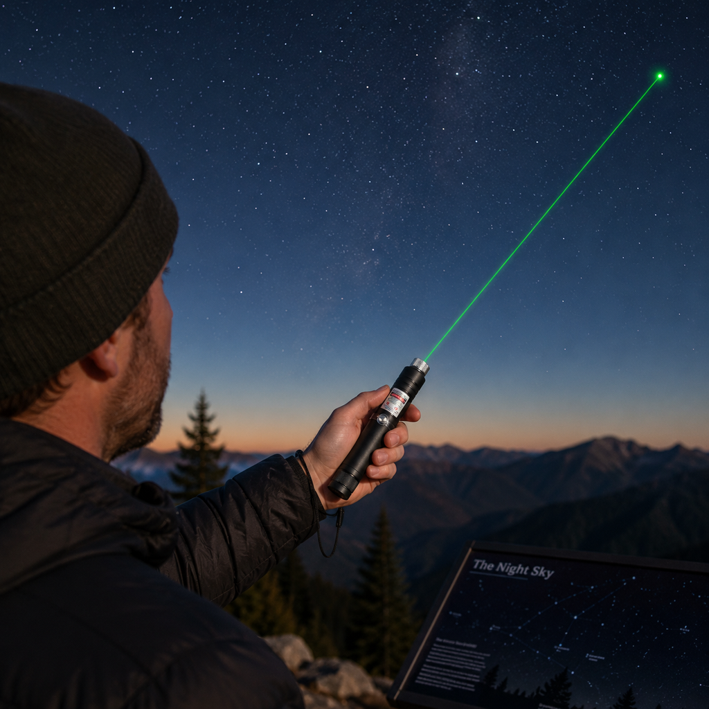 Rechargeable High-Powered Green Beam Outdoor Pointer