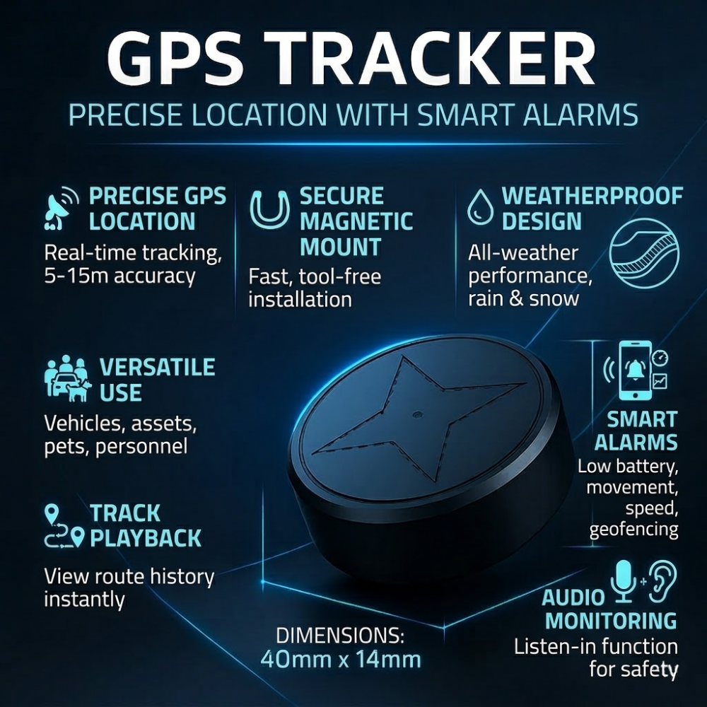 GPS Tracker Mini Magnetic Vehicle Location Device