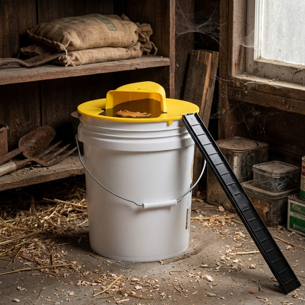 Auto Reset Bucket Lid Rodent Trap