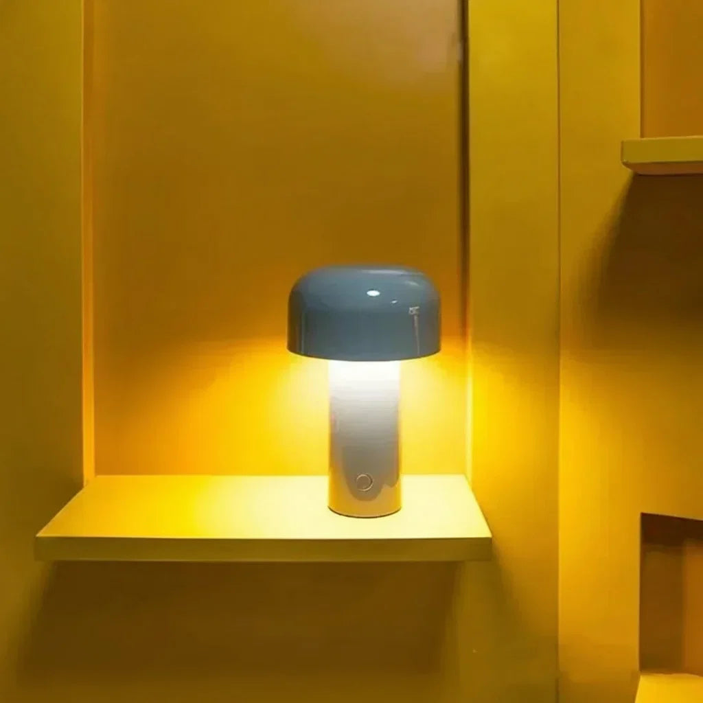 Rechargeable LED Mushroom Accent Lamp with Acrylic Shade
