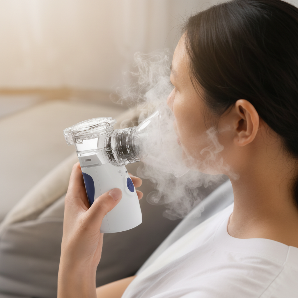 Compact Ultrasonic Mist Inhaler for Respiratory Care