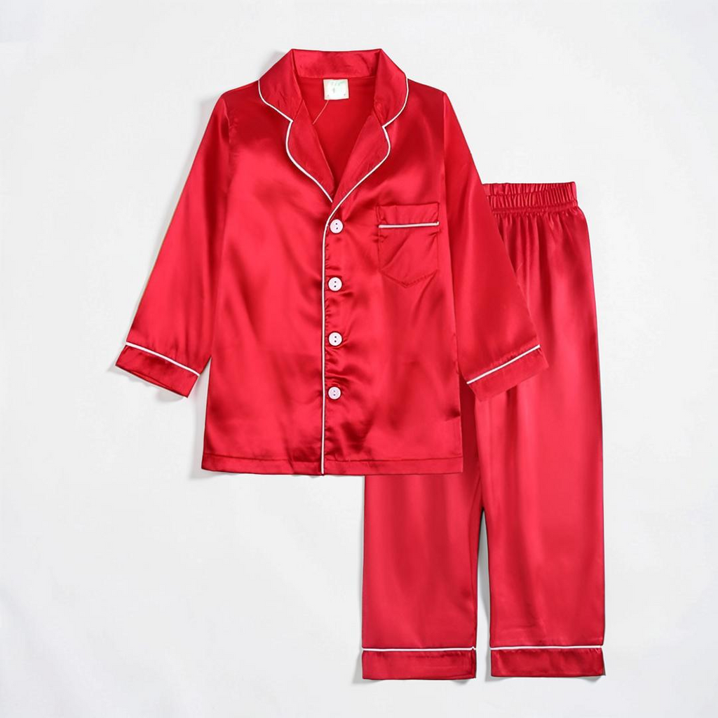 Soft Button-Front Pajama Set for Kids