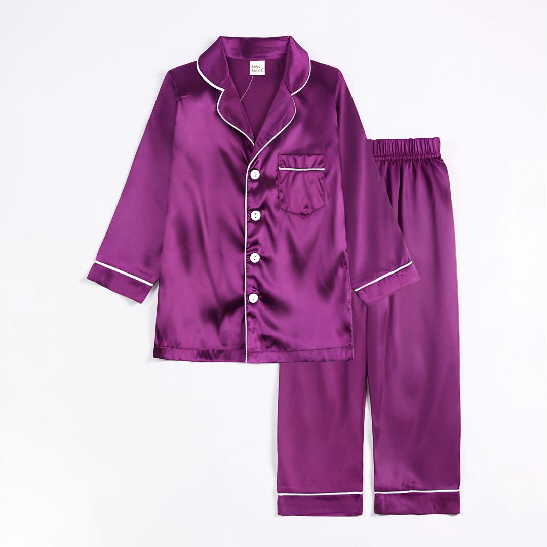 Soft Button-Front Pajama Set for Kids