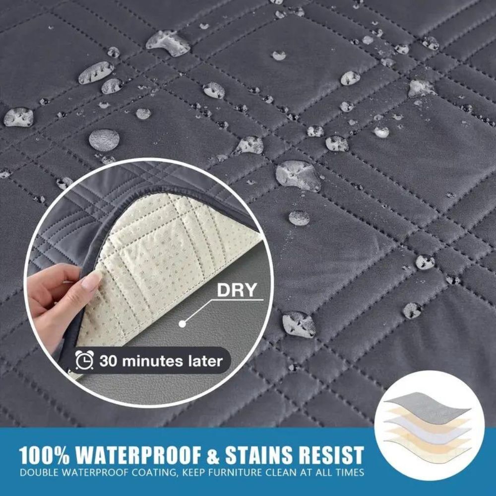 Quilted Waterproof Recliner Chair Slipcover