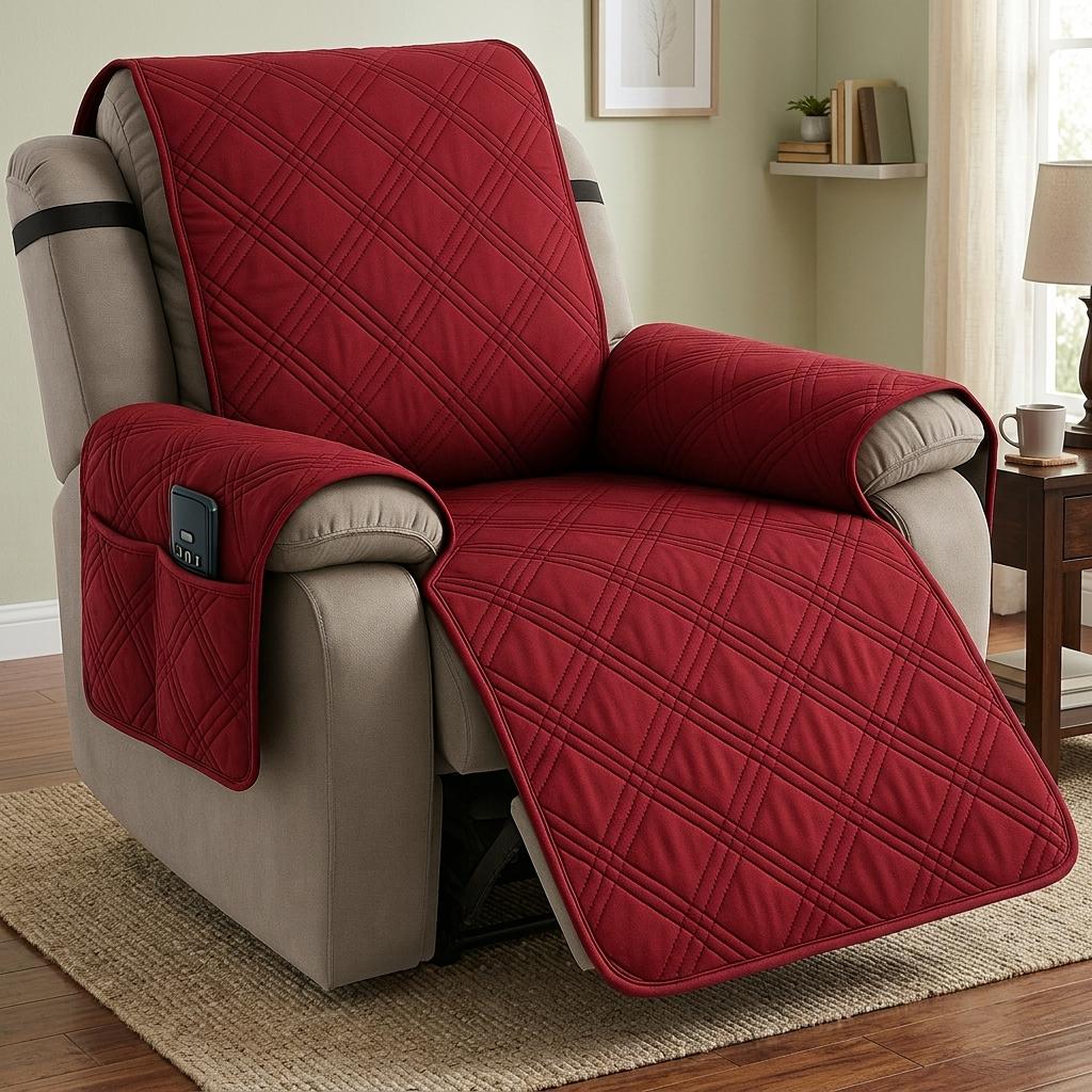 Quilted Waterproof Recliner Chair Slipcover