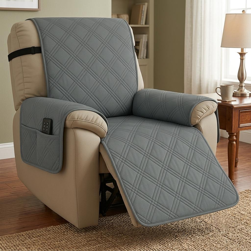 Quilted Waterproof Recliner Chair Slipcover