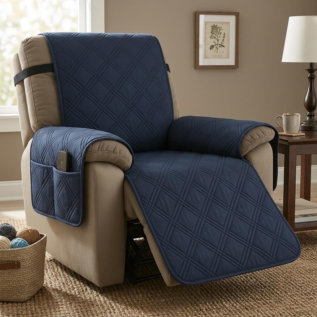 Quilted Waterproof Recliner Chair Slipcover