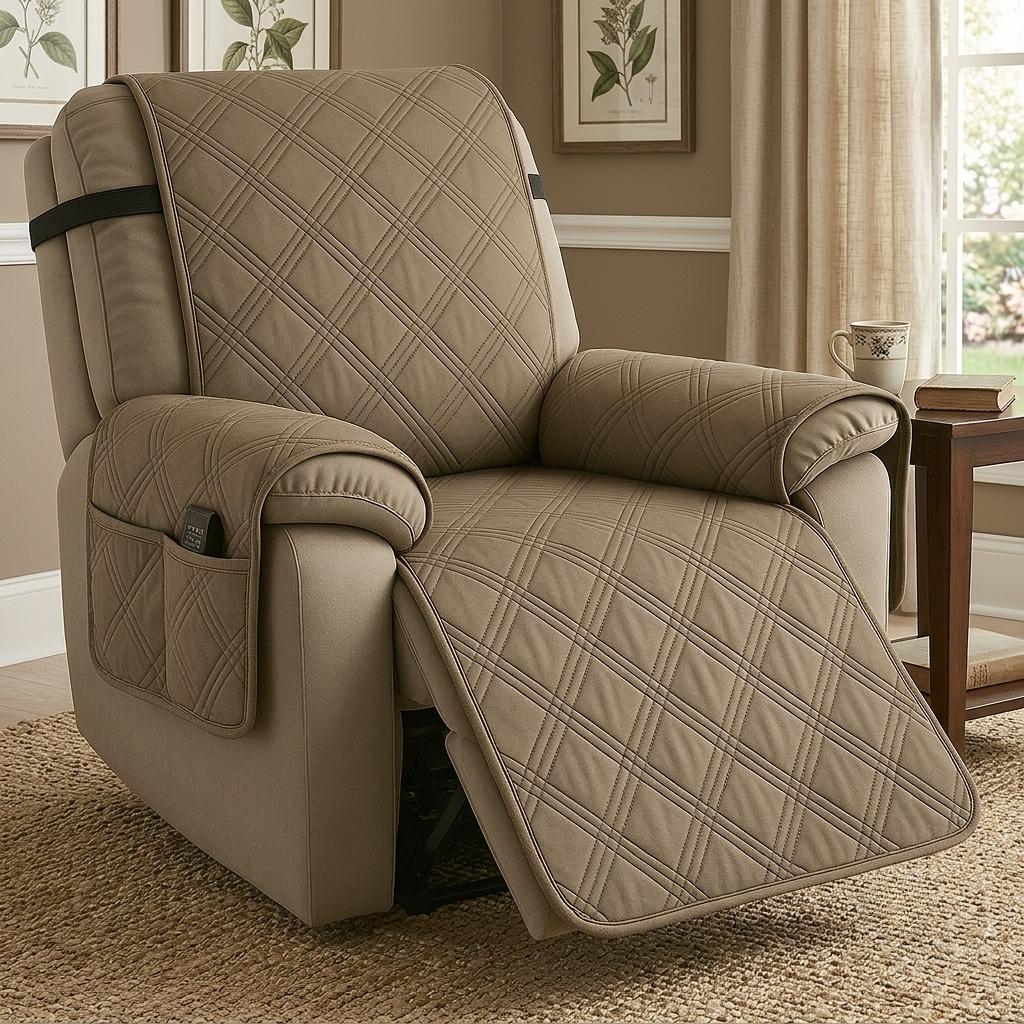 Quilted Waterproof Recliner Chair Slipcover
