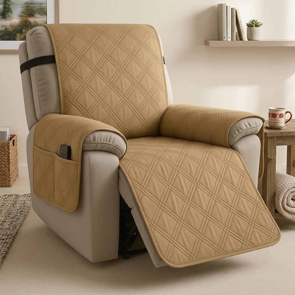 Quilted Waterproof Recliner Chair Slipcover