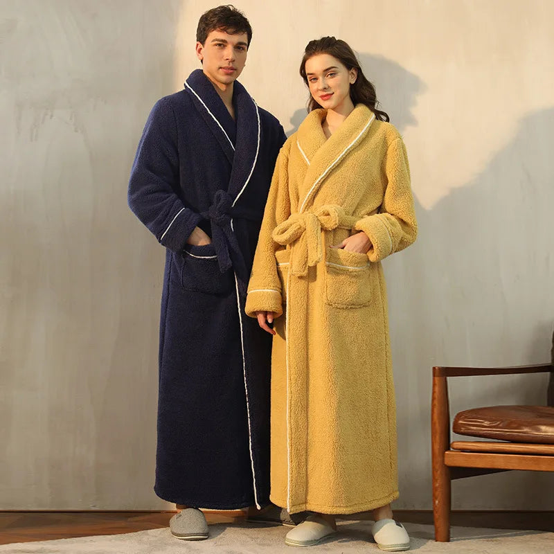 Cozy Belted Fleece Robe for Cold Weather