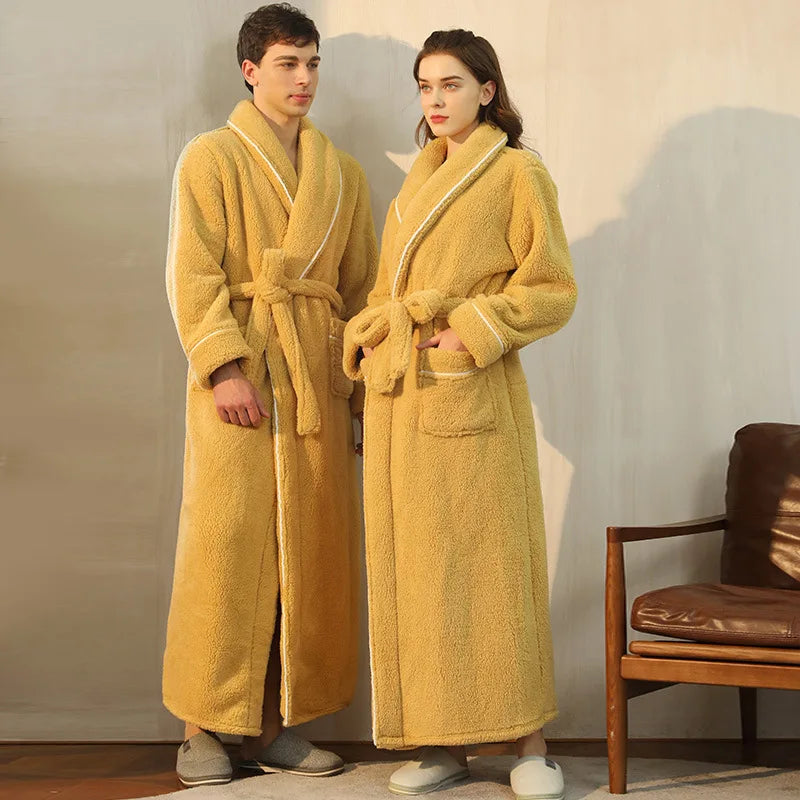 Cozy Belted Fleece Robe for Cold Weather