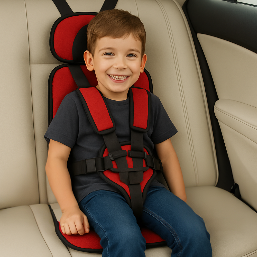 Adjustable Foldable Booster Seat with Travel Harness