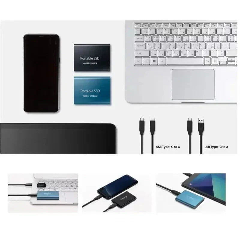 512GB USB-C Portable External SSD Storage Drive