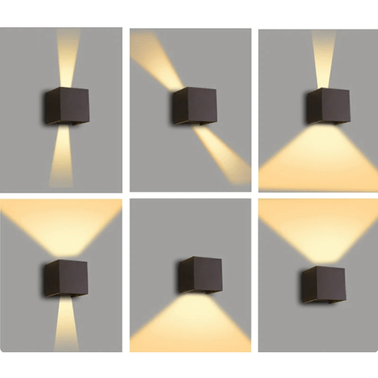 Wall Light LED Sconce Black Modern Indoor Fixture Set