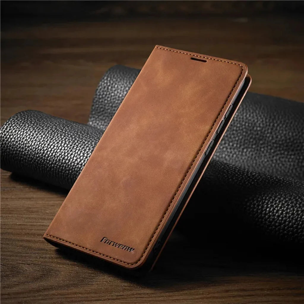 Card Slot Leather Wallet Case for iPhone