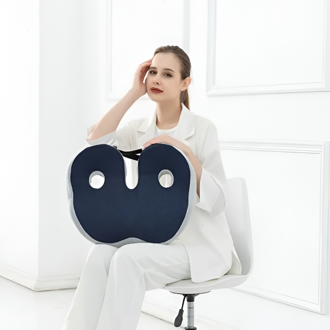 Ergonomic Memory Foam Seat Pad for Tailbone and Sit Bone Support