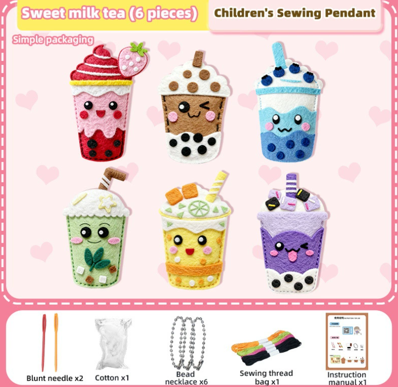 Sewing Kit Kids Felt Animal Craft Set Beginner Activity