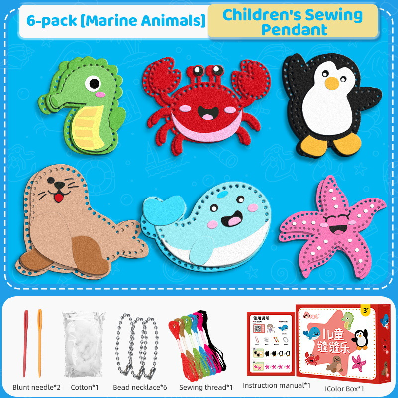 Sewing Kit Kids Felt Animal Craft Set Beginner Activity