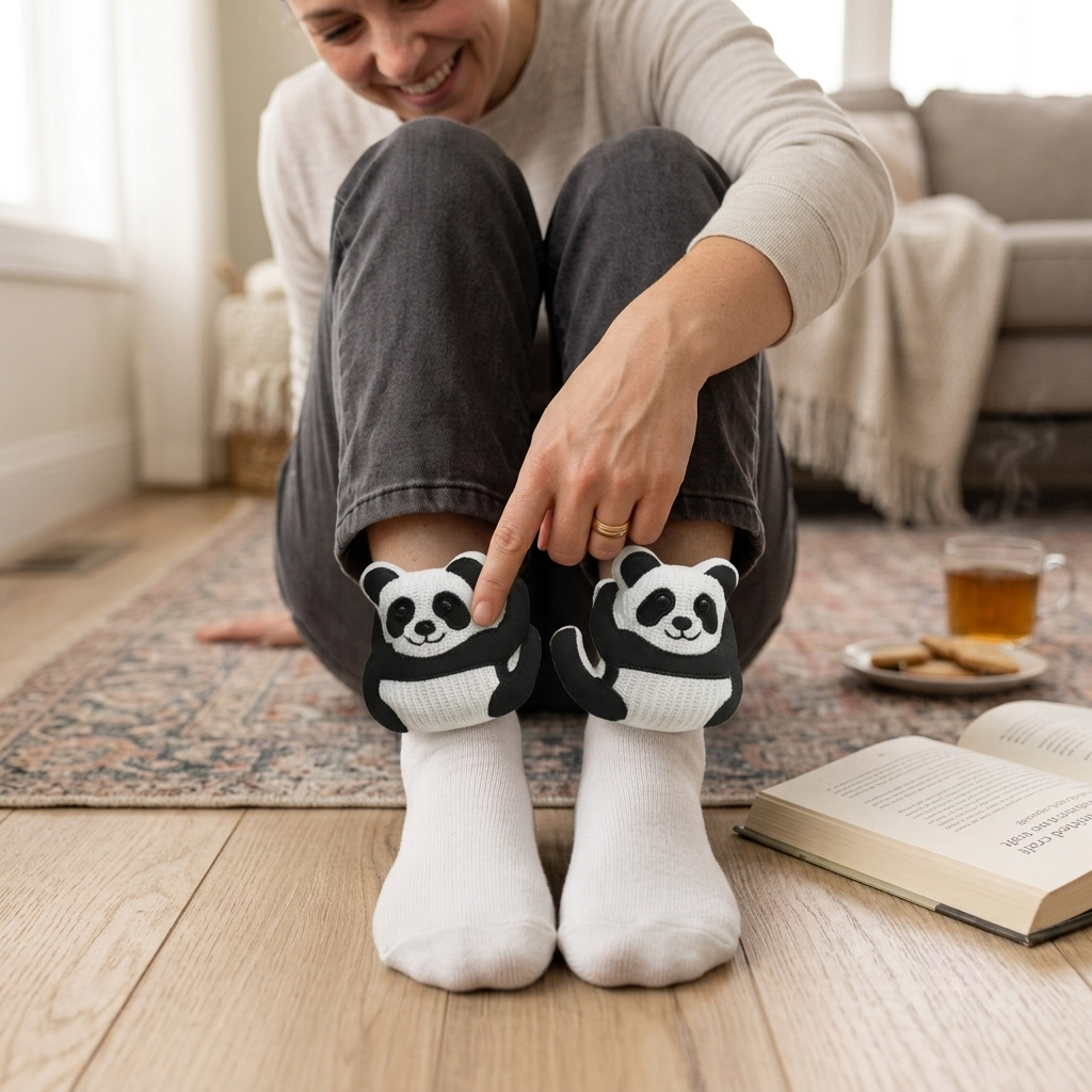 Cute Animal Plush Indoor Slipper Socks