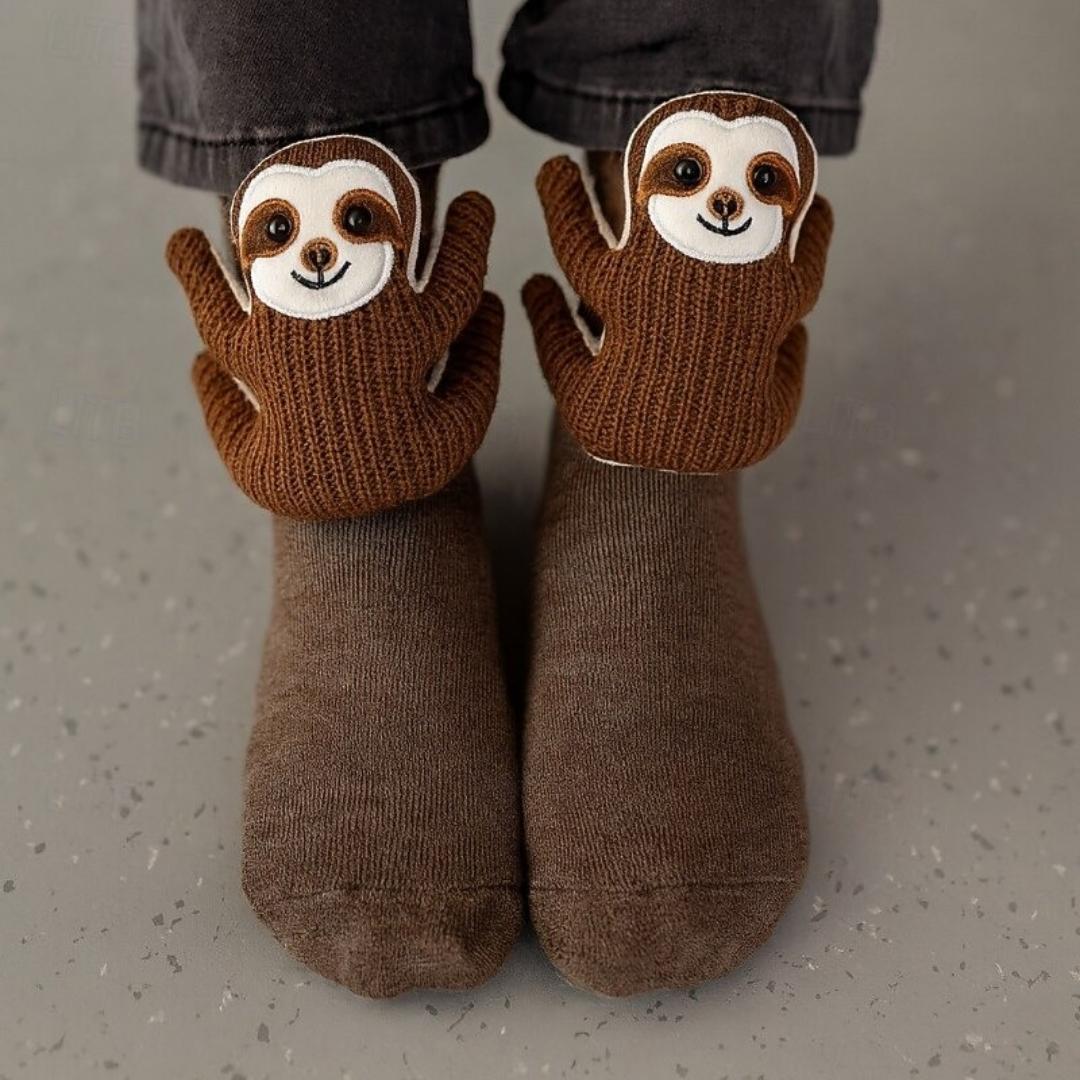 Cute Animal Plush Indoor Slipper Socks