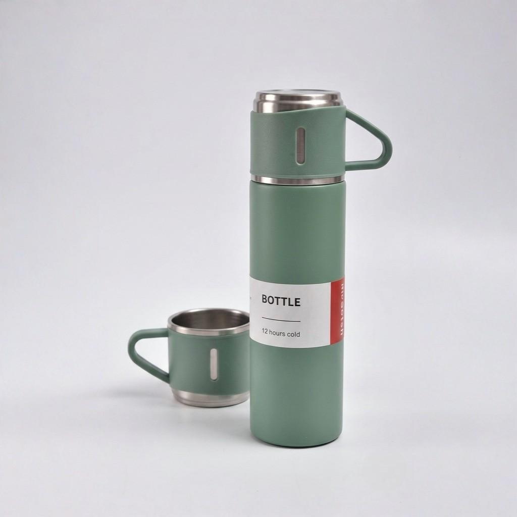 Insulated Stainless Steel Flask Set for Outdoor Adventures