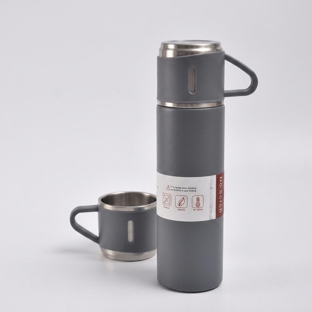 Insulated Stainless Steel Flask Set for Outdoor Adventures