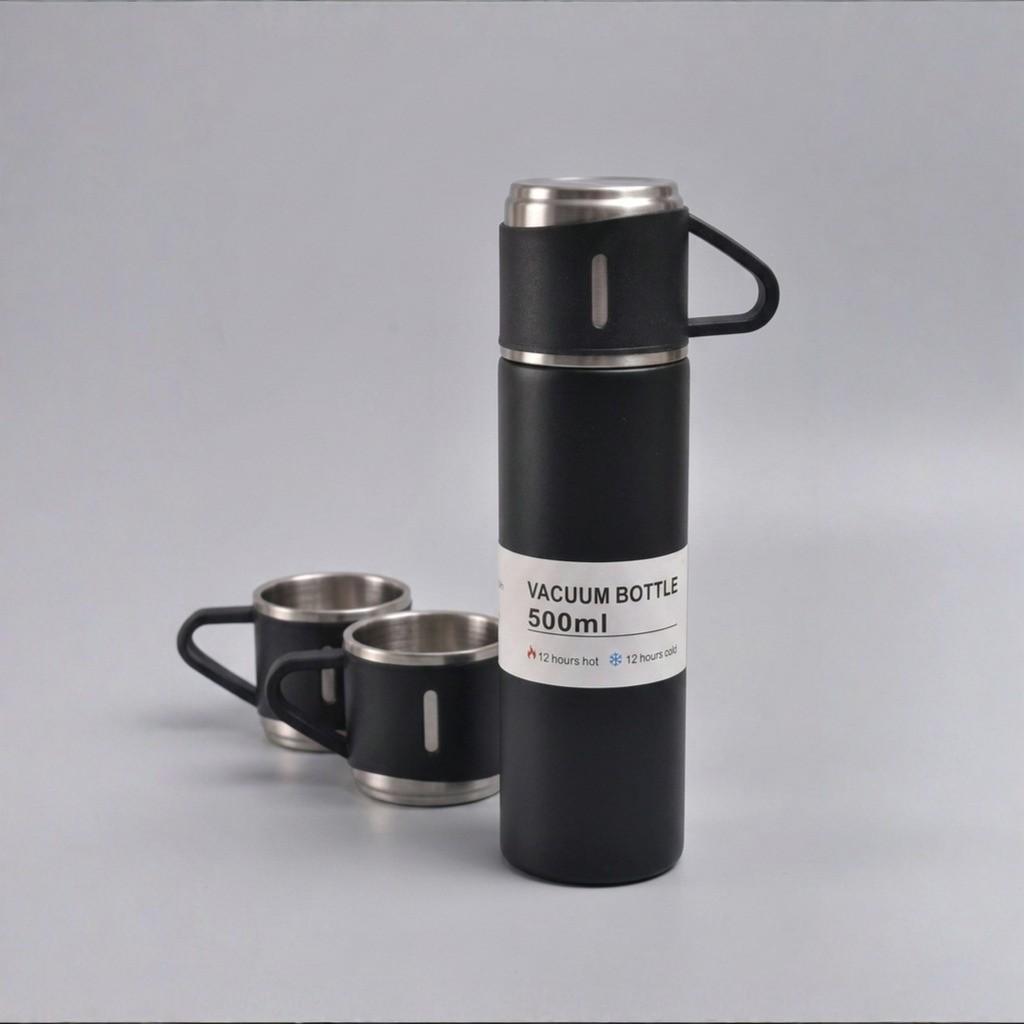 Insulated Stainless Steel Flask Set for Outdoor Adventures