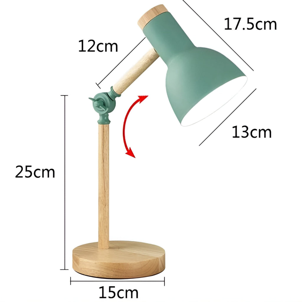 Wood Adjustable Desk Reading Lamp