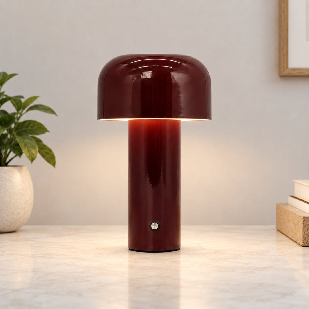 Rechargeable LED Mushroom Accent Lamp with Acrylic Shade