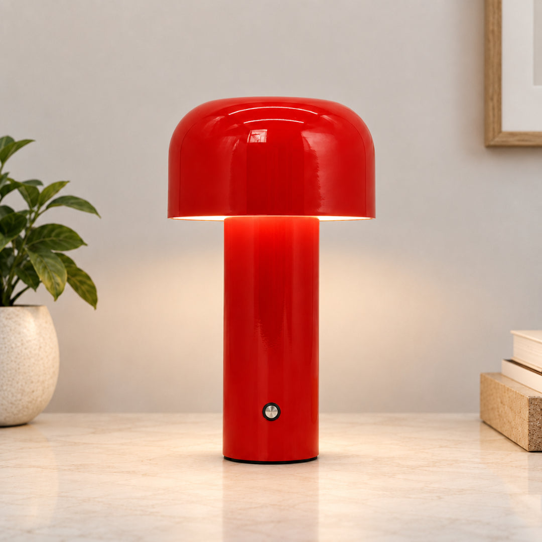 Rechargeable LED Mushroom Accent Lamp with Acrylic Shade