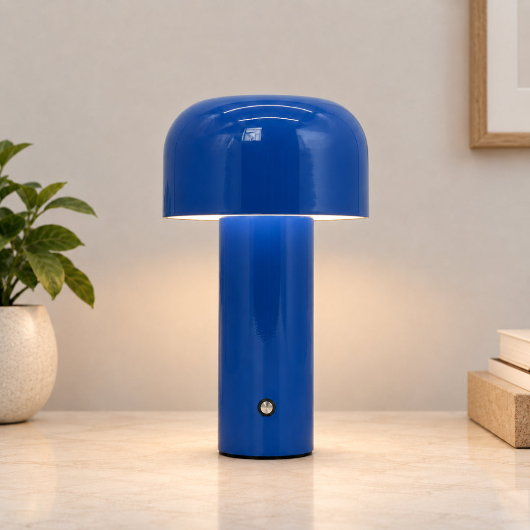 Rechargeable LED Mushroom Accent Lamp with Acrylic Shade