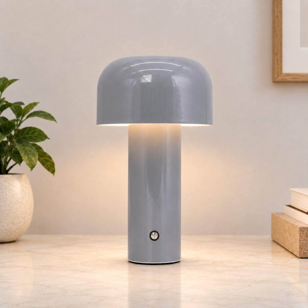 Rechargeable LED Mushroom Accent Lamp with Acrylic Shade