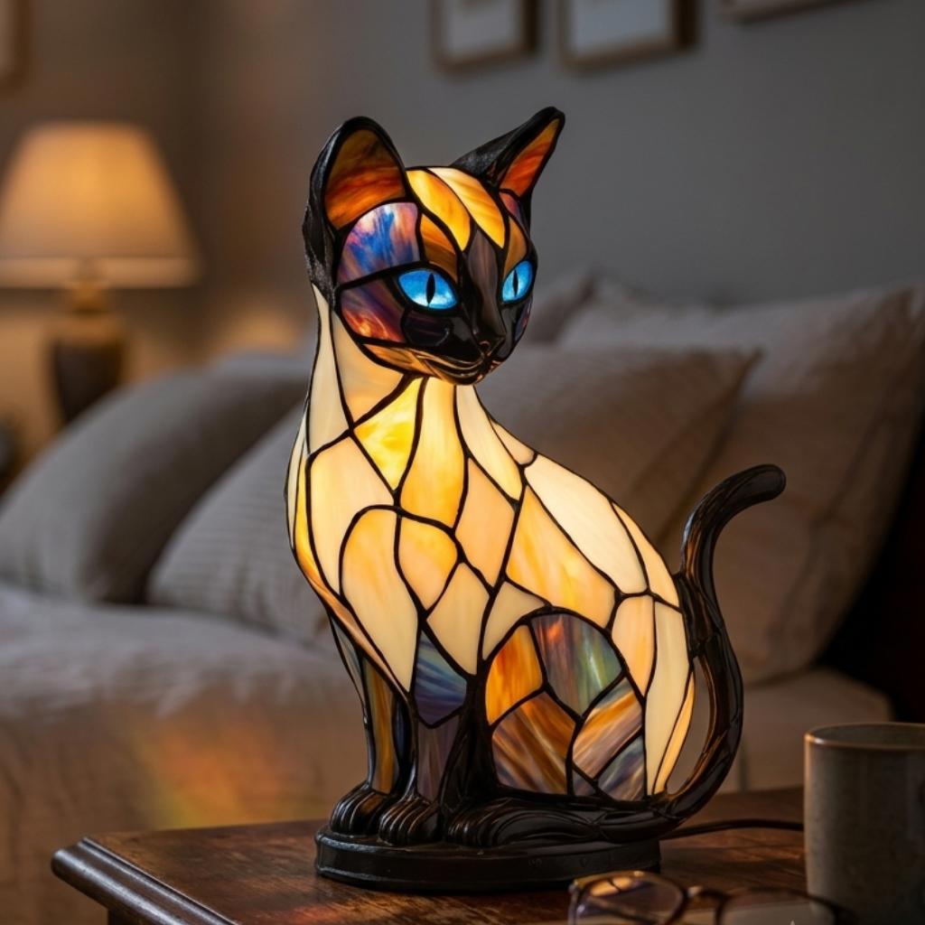 Decorative Stained Glass Animal Night Lamp