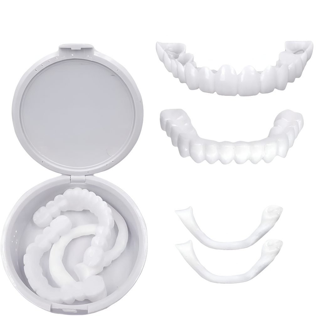 Snap-On Cosmetic Tooth Veneers for Instant Smile Cover