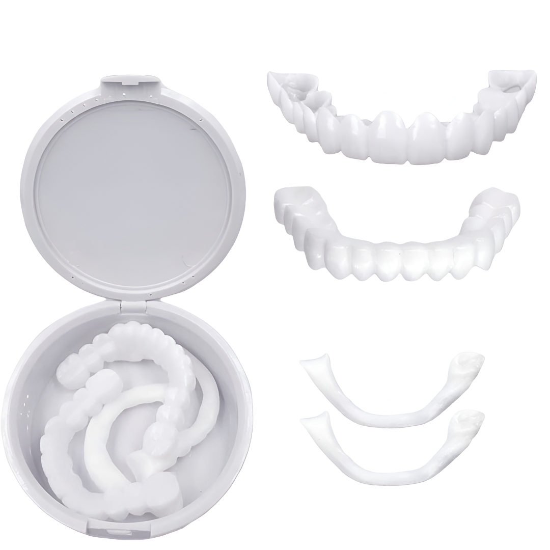 Snap-On Cosmetic Tooth Veneers for Instant Smile Cover