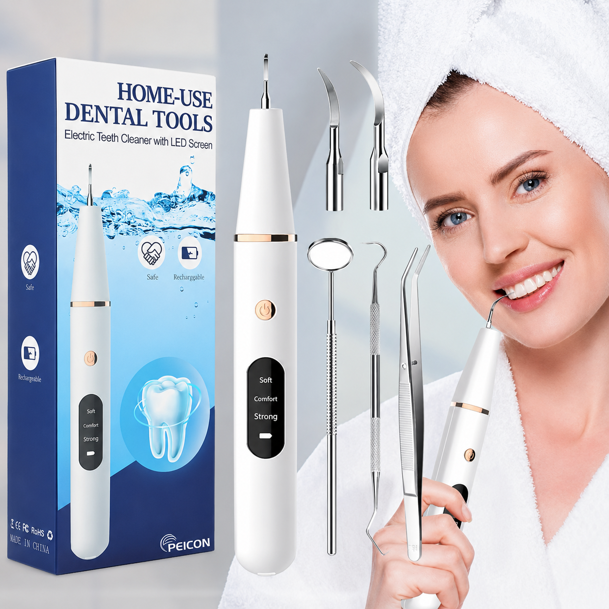 USB Ultrasonic Dental Plaque Remover Tool