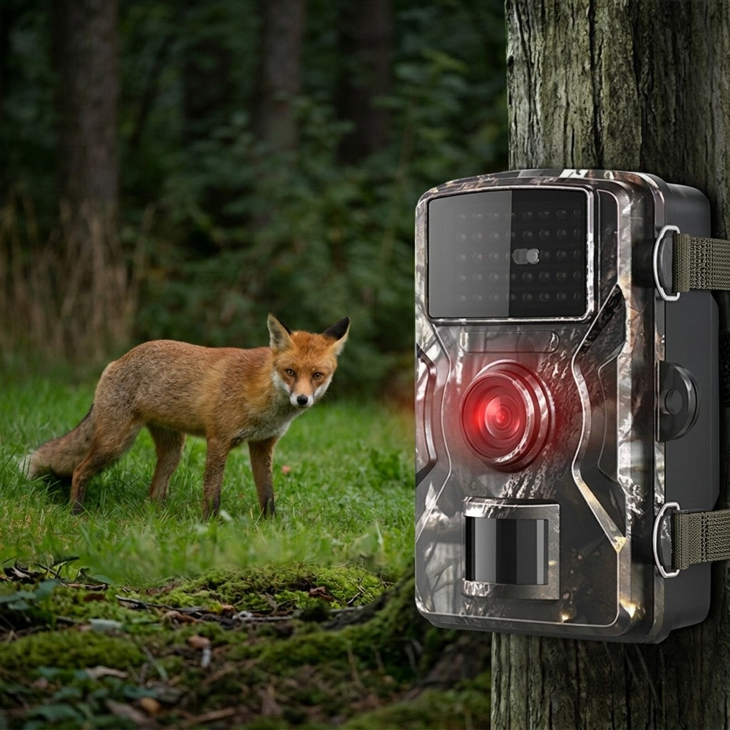 Outdoor Wildlife Trail Cam with Infrared Night Vision and Motion Detection