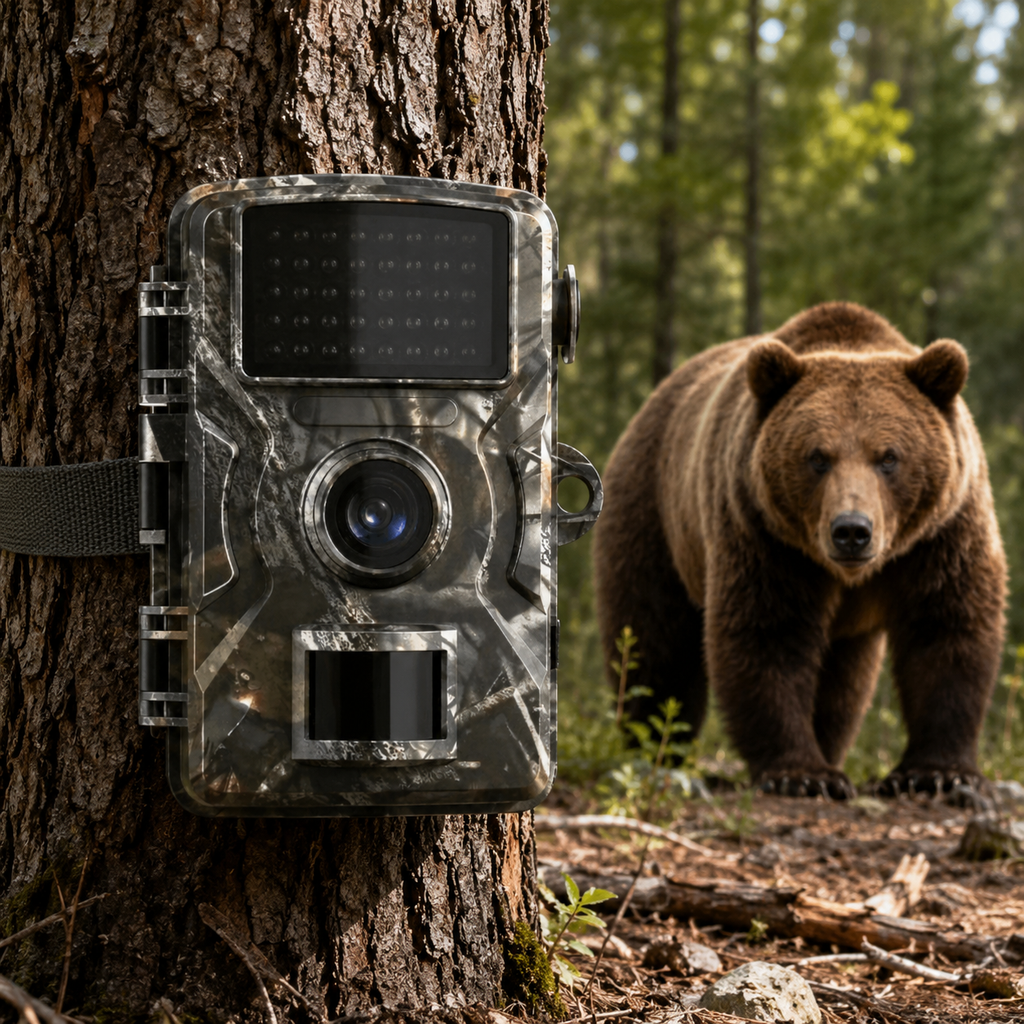 Outdoor Wildlife Trail Cam with Infrared Night Vision and Motion Detection