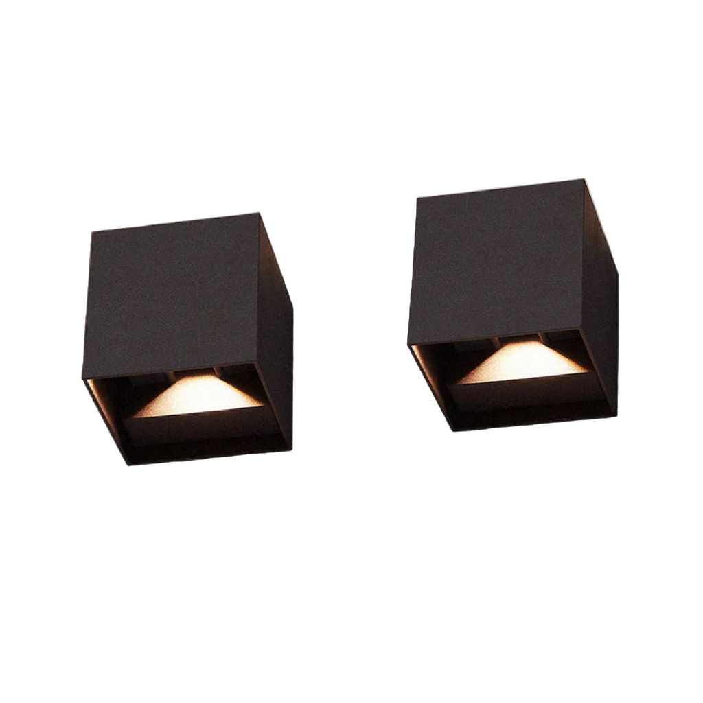 Wall Light LED Sconce Black Modern Indoor Fixture Set