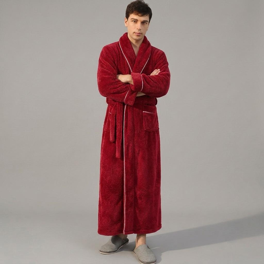 Cozy Belted Fleece Robe for Cold Weather