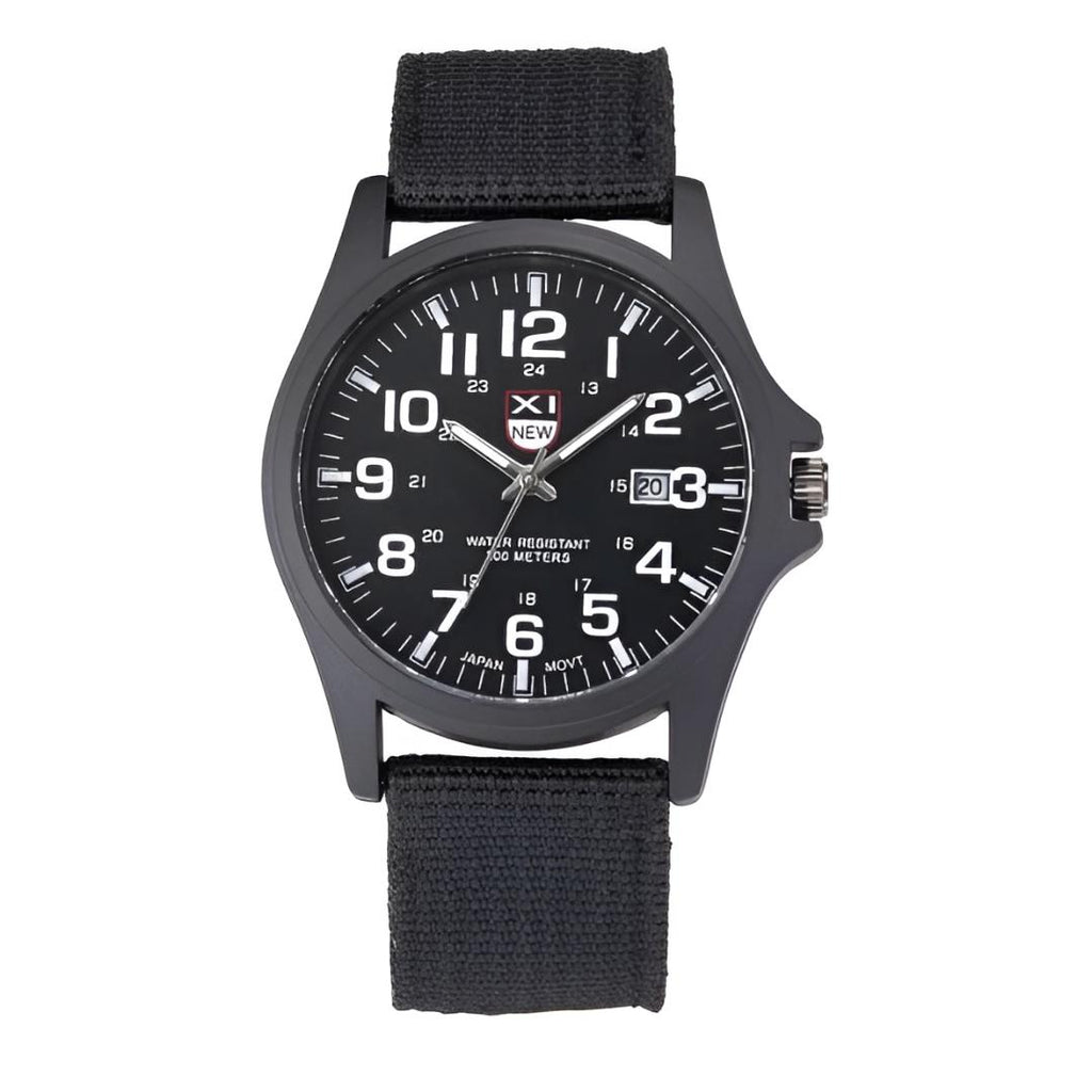Water-Resistant Military-Style Analog Wrist Watch
