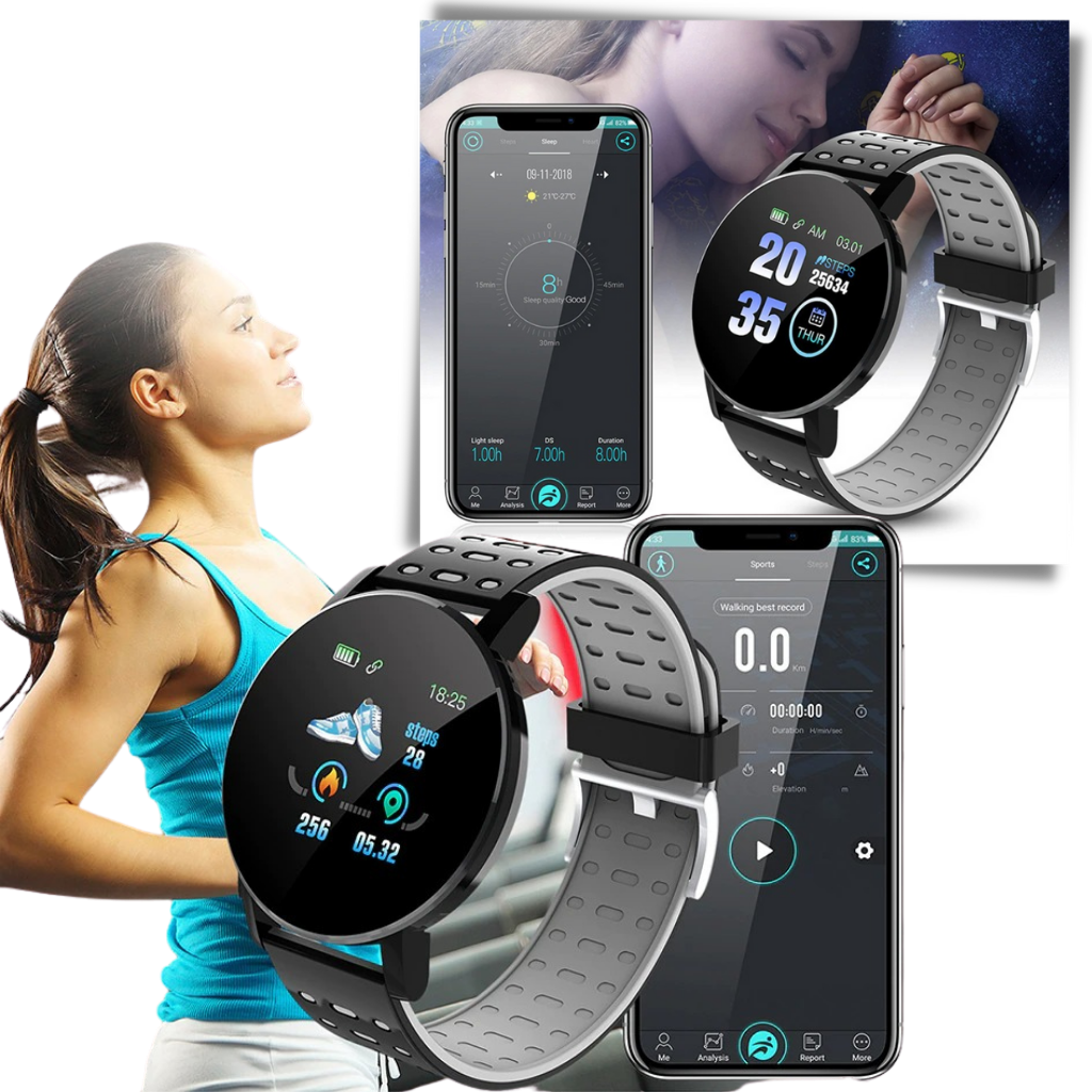 Waterproof Fitness Smartwatch with Heart & Sleep Tracking