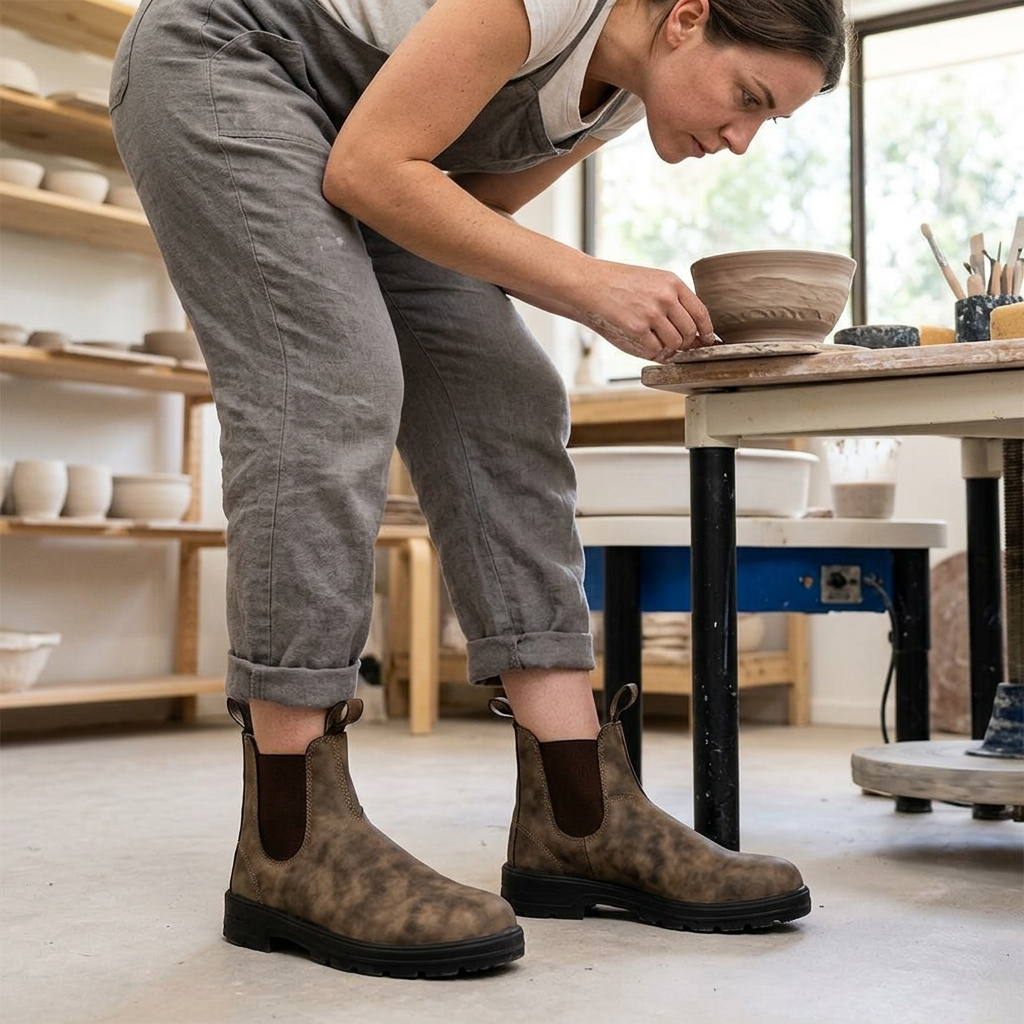 Waterproof Slip-On Ankle Boots for Women