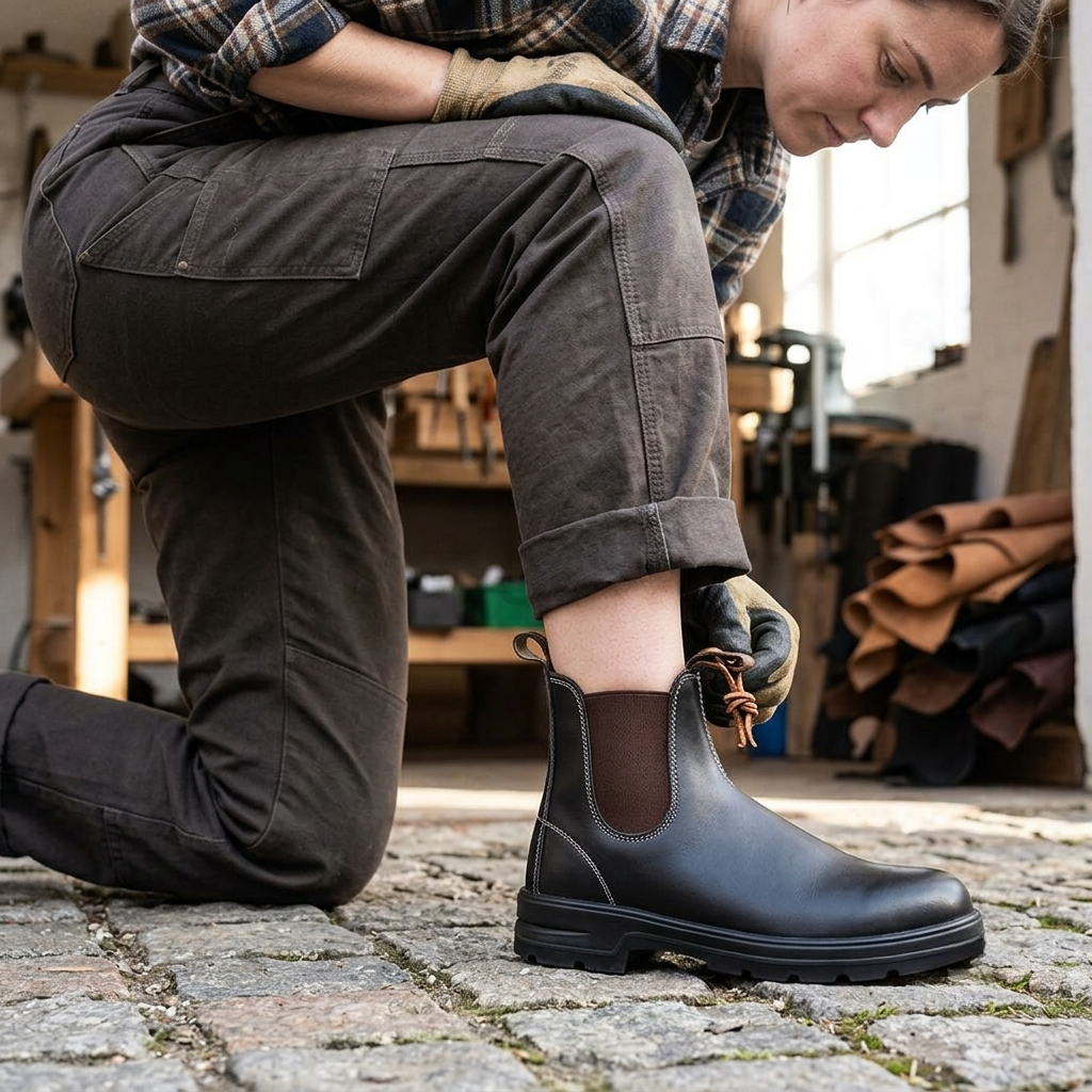 Waterproof Slip-On Ankle Boots for Women