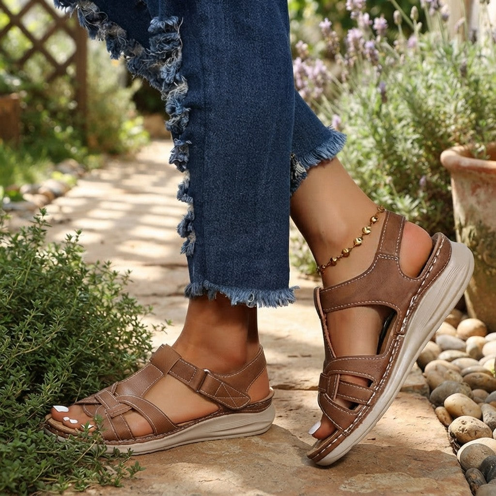 Wide-Fit Arch Support Walking Sandals for Women
