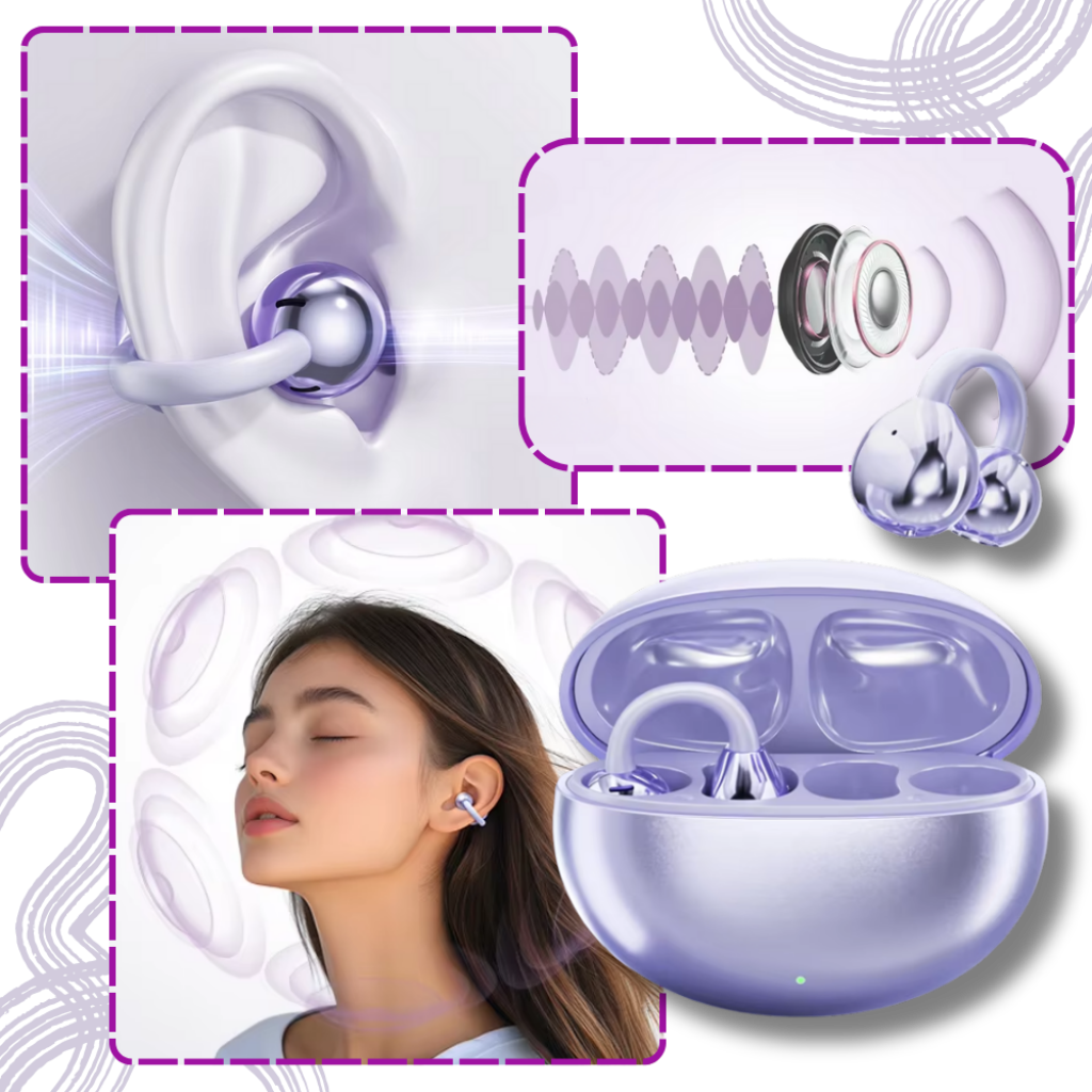 Bluetooth Open-Ear Clip-On Earbuds